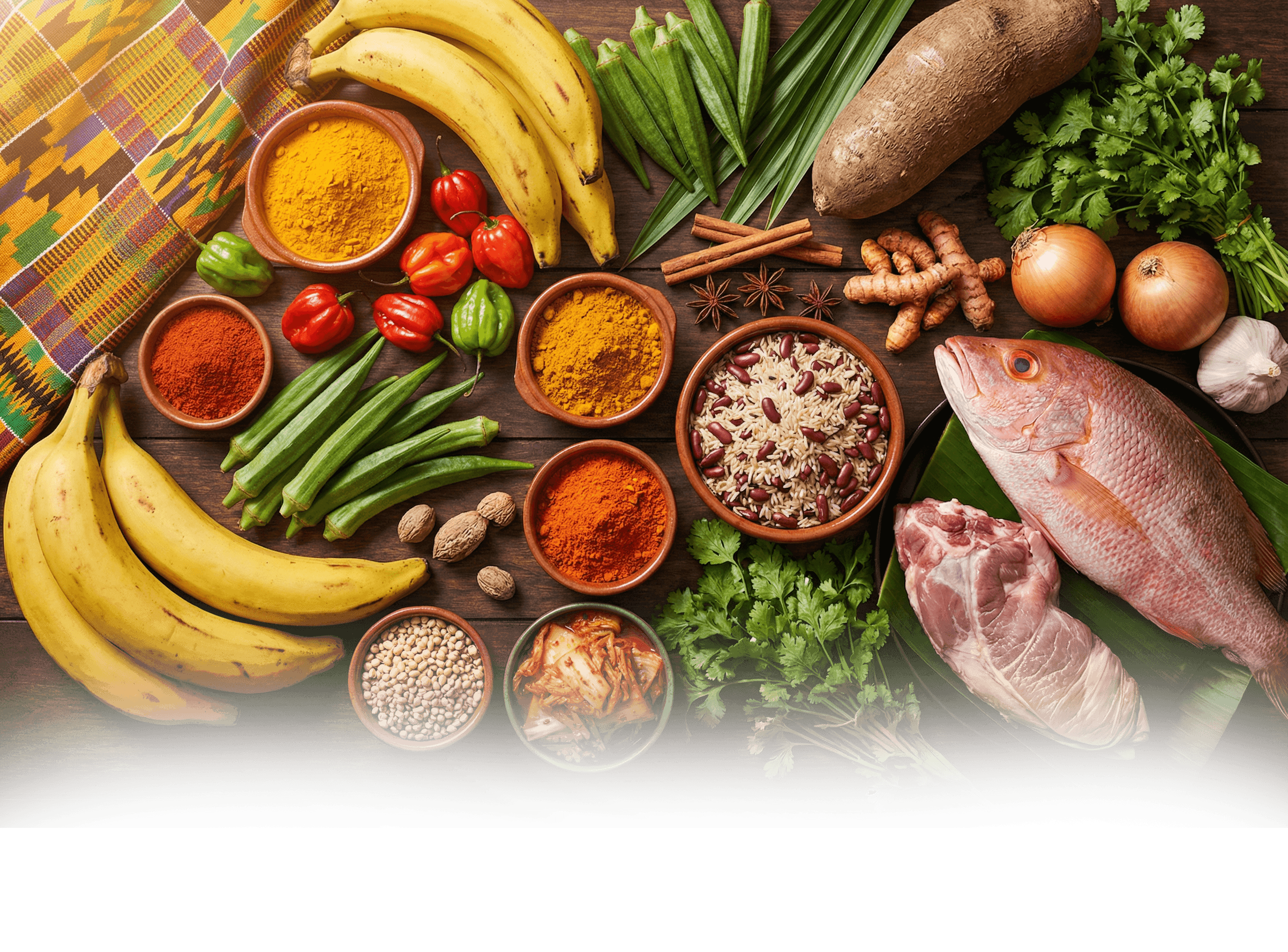 Colourful ethnic groceries and spices